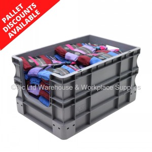 Heavy Duty Stacking Euro Box 60cm 65 Litre Open Front